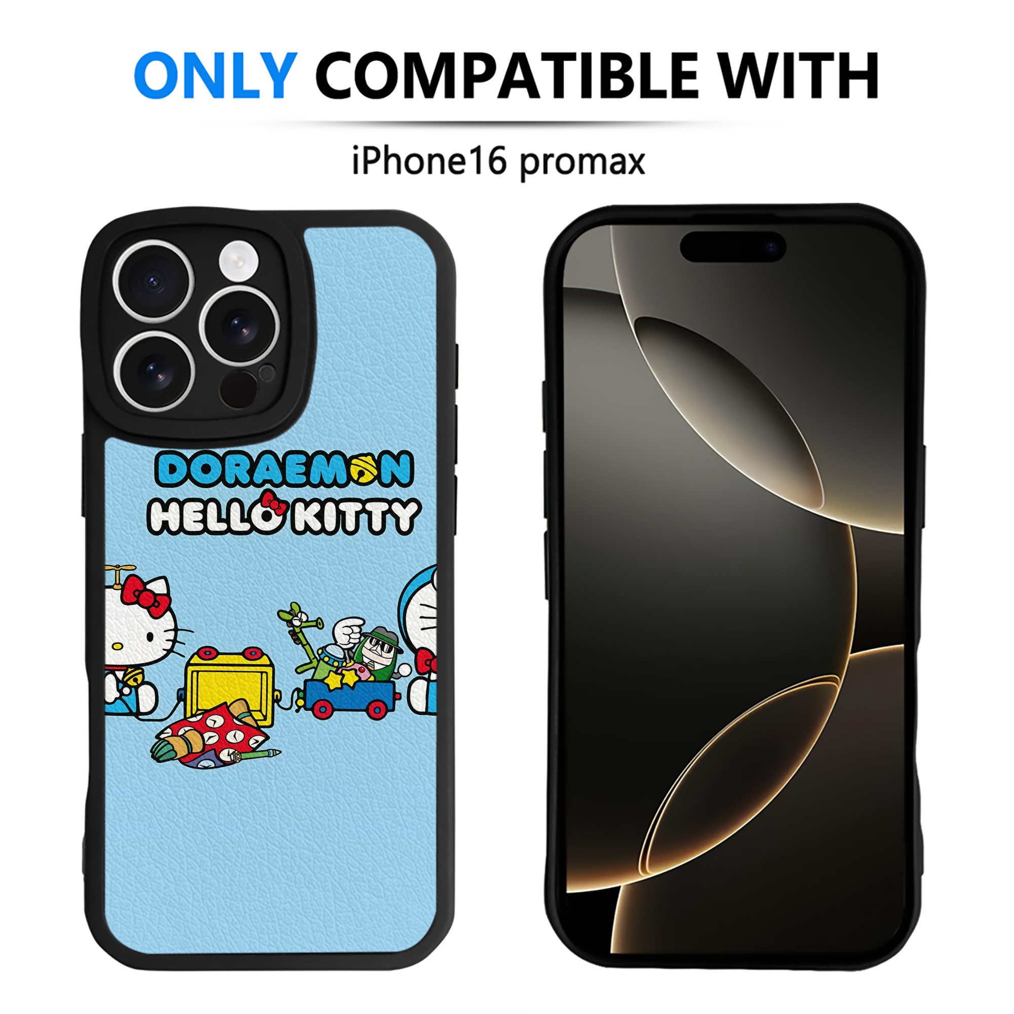 （画像用） ドラえもん Doraemon 【iPhone 16シリーズ対応】シリコンスマホケース（レザー調） 材質：シリコン